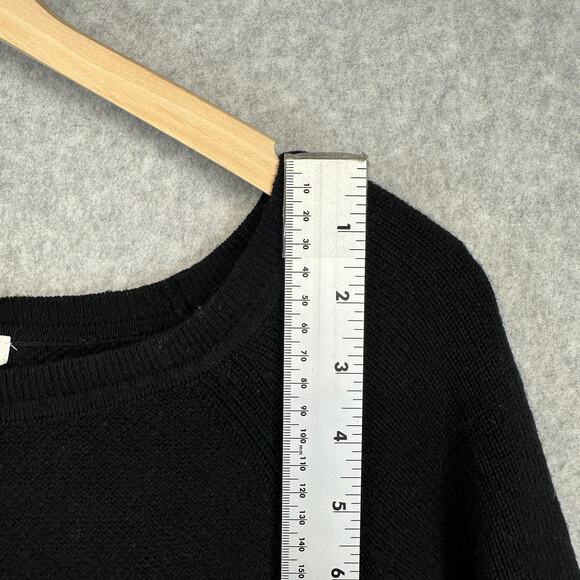 Gap Brooklyn Boat Neck Sweater Womens Small True Black Wool Blend Long Sleeve - Picture 7 of 10
